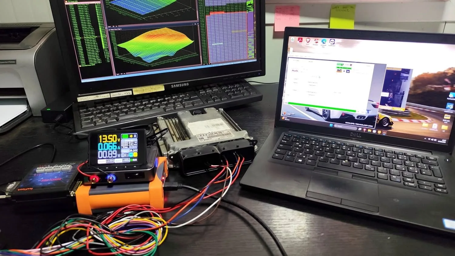 ECU bench programming workstation